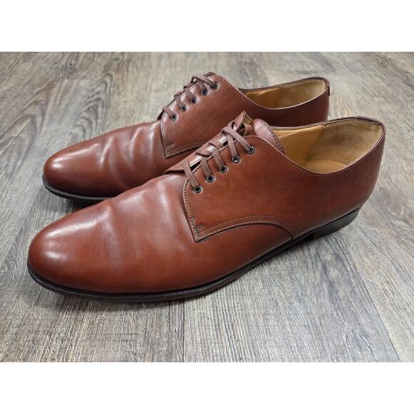 ITALIAN PREMIER Mens 13B Nordstrom Cognac Lace Up Oxford Shoes Made in Italy - Picture 1 of 9